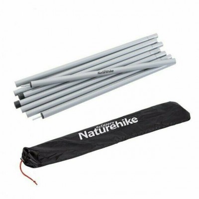 Стойки для тента стальные оцинкованные Naturehike Steel Poles Updated NH20PJ041, 16мм*2.0м, серые (2 шт)