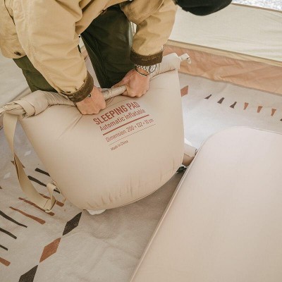 Самонадувающийся матрас 10 см одинарный Naturehike NH20FCD08, бежевый