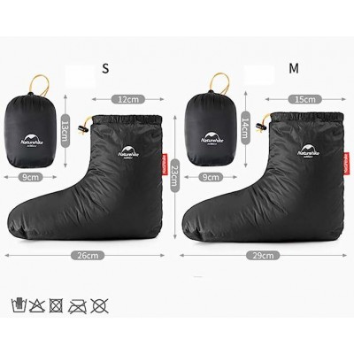 Ботинки на гусином пухе Naturehike NH18S023-T, размер S, черные