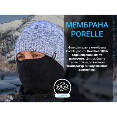 Водонепроницаемая шапка Dexshell Heathered Rib Knit Beanie, onesize (56-58 см), голубой