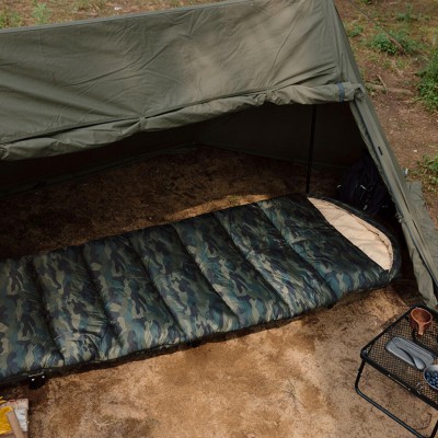 Спальный мешок с капюшоном Naturehike M320 CNK2350WS023, зеленый камуфляж, левый