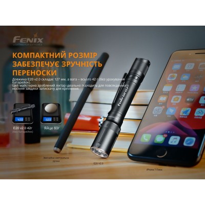 Фонарь ручной Fenix E20 V2.0