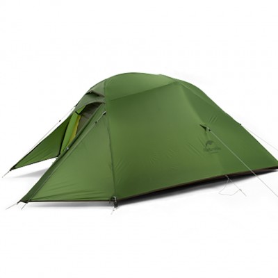 Палатка сверхлегкая одноместная с футпринтом Naturehike Cloud Up 1 Updated NH18T010-T, 20D, темно-зеленый