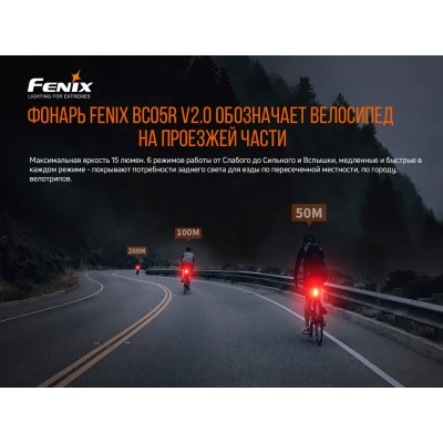 Велофара задняя Fenix BC05R V2.0