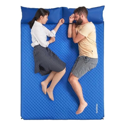 Коврик самонадувающийся двухместный с подушкой Naturehike NH18Q010-D, 25 мм, синий