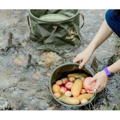 Складное ведро для воды из ПВХ Naturehike NH20SJ040, 20 л, зеленый
