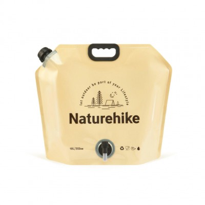 Складной контейнер для воды из полиэтилена Naturehike CNK2450CF027, 10 л, желтый