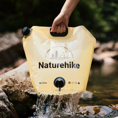 Складной контейнер для воды из полиэтилена Naturehike CNK2450CF027, 10 л, желтый