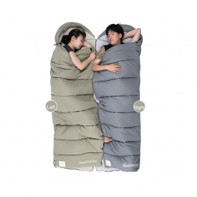 Спальный мешок с капюшоном с обычным мешком для хранения Naturehike M180 CNK2350WS023 левый, светло-зеленый
