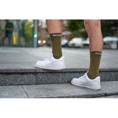 Носки водонепроницаемые Dexshell Ultra Thin Crew OG, р-р XL, хаки
