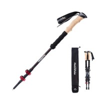 Трекинговая палка Naturehike NH20DS003, 135 см, черный/красный