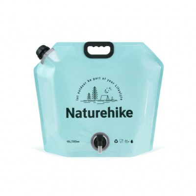 Складной контейнер для воды из полиэтилена Naturehike CNK2450CF027, 10 л, синий
