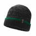 Шапка водонепроницаемая Dexshell Cuffed Beanie, р-р S/M (56-58 см) черная с зеленой полосой