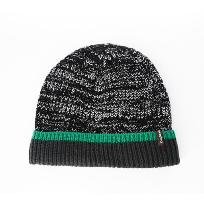 Шапка водонепроницаемая Dexshell Cuffed Beanie, р-р S/M (56-58 см) черная с зеленой полосой