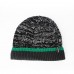 Шапка водонепроницаемая Dexshell Cuffed Beanie, р-р S/M (56-58 см) черная с зеленой полосой