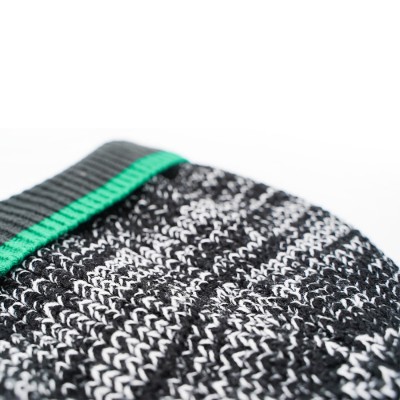 Шапка водонепроницаемая Dexshell Cuffed Beanie, р-р S/M (56-58 см) черная с зеленой полосой