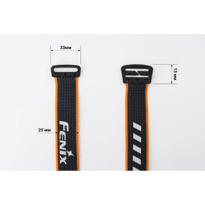 Лента для налобных фонарей Fenix, одинарная, AFH-03, черно-оранжевая