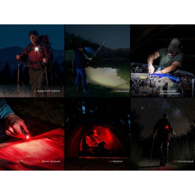 Фонарь ручной Fenix SW05R-RED LED черный