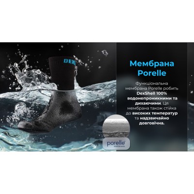 Носки водонепроницаемые Dexshell Ultra Thin Crew BLK, р-р S, черный
