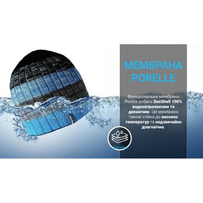 Шапка водонепроницаемая Dexshell градиент голубой
