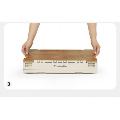 Складаний контейнер Naturehike CNK2450XB020, 52 л, бежево-сірий