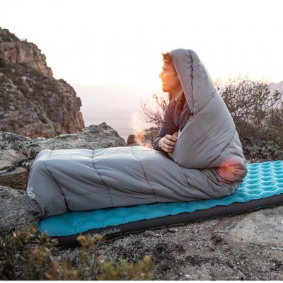 Спальный мешок с капюшоном с обычным мешком для хранения Naturehike M300 CNK2350WS023, зеленый, левый