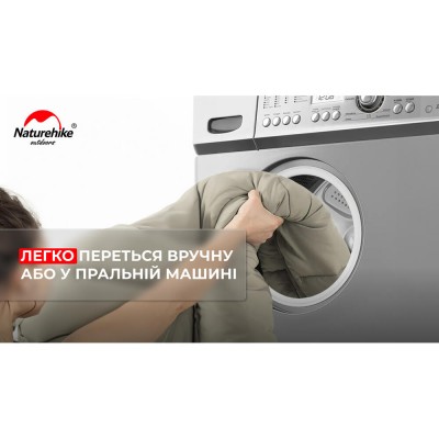 Спальний мішок з капюшоном із звичайним мішком для зберігання Naturehike M180 CNK2350WS023 правий, світло-зелений