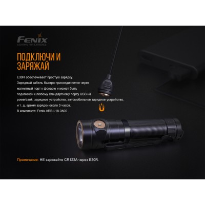 Фонарь ручной Fenix E30R Cree XP-L HI LED