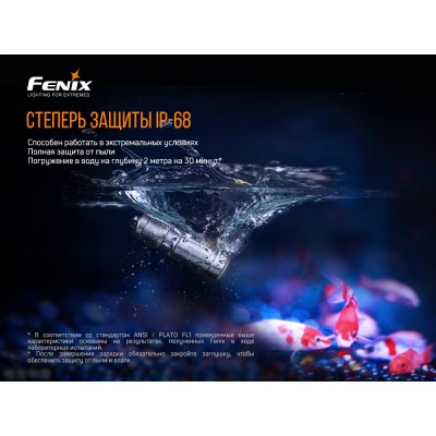 Фонарь ручной Fenix E02R синий