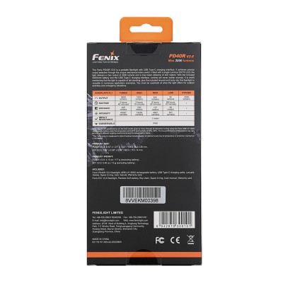Фонарь ручной Fenix PD40R V2.0 + подарок Фонарь ручной Fenix E01 V2.0
