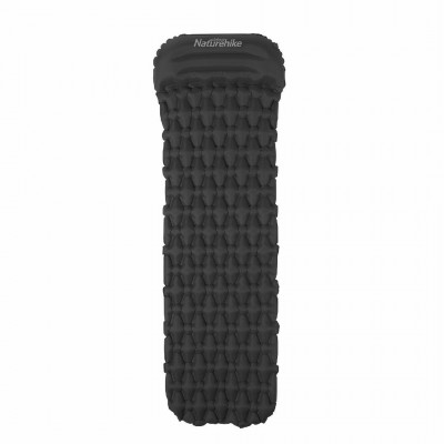Коврик надувной с подушкой и мешком для надува Naturehike FC-12 NH19Z003-P, 65 мм, графит