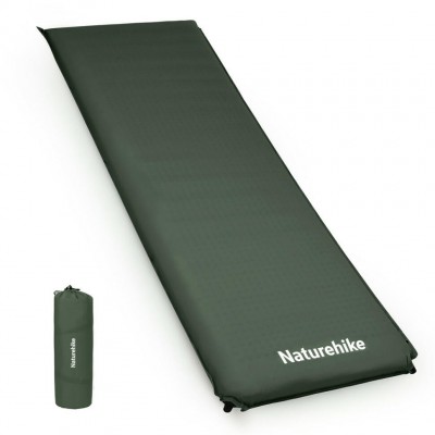 Коврик самонадувающийся одноместный Naturehike CNK2450WS020, 100 мм, темно-зеленый