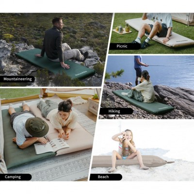 Коврик самонадувающийся одноместный Naturehike CNK2450WS020, 100 мм, темно-зеленый