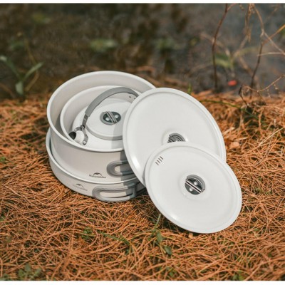 Кастрюля с керамическим антипригарным покрытием Naturehike CNK2450CF013, 3 л, алюминий