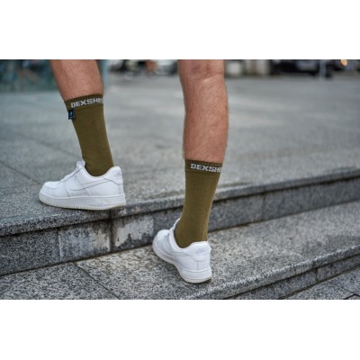 Носки водонепроницаемые Dexshell Ultra Thin Crew OG, р-р М, хаки