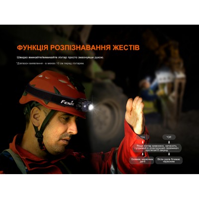 Фонарь налобный Fenix HL45R LED с бесконтактным датчиком