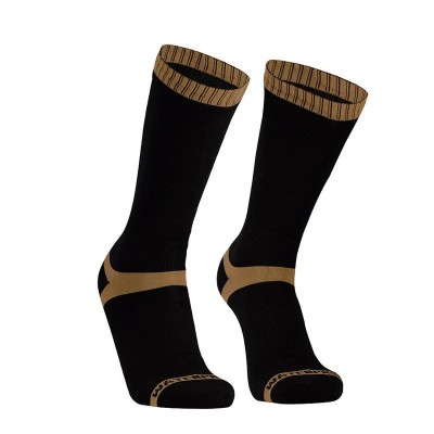 Носки водонепроницаемые Dexshell Hytherm Pro Socks, размер XL (47-49), черные с коричневой полосой