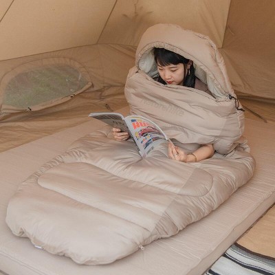 Спальный мешок овальный Naturehike PS200 NH20MSD03, правый, бежевый
