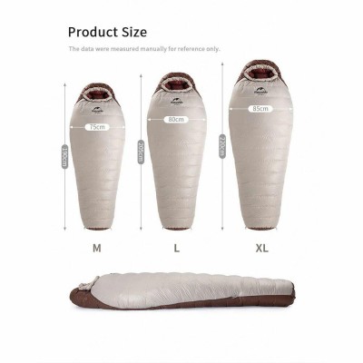 Спальник с натуральным пухом Naturehike Snowbird NH20YD001,p-р L, коричневый 560 г