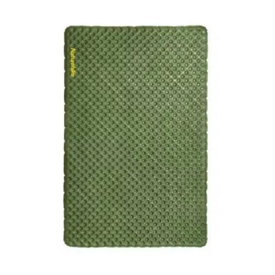 Матрас надувной сверхлегкий двухместный Naturehike CNK2450WS014, с мешком для надува, прямоугольный зеленый