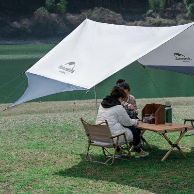 Тент для кемпинга Naturehike Hexagon NH16T013-S, 150D/Silver Coated, 520*460 см, серо-голубой (с двумя стойками)