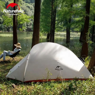 Палатка сверхлегкая трехместная с футпринтом Naturehike Cloud Up 3 Updated NH18T030-T, 210T, зеленый
