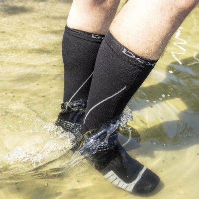 Носки водонепроницаемые Dexshell Compression Mudder, р-р L, серые