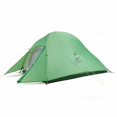 Палатка сверхлегкая трехместная с футпринтом Naturehike Cloud Up 3 Updated NH18T030-T, 210T, зеленый