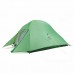 Палатка сверхлегкая трехместная с футпринтом Naturehike Cloud Up 3 Updated NH18T030-T, 210T, зеленый