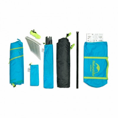 Палатка сверхлегкая трехместная с футпринтом Naturehike Cloud Up 3 Updated NH18T030-T, 210T, зеленый
