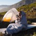 Спальник с натуральным пухом Naturehike CW400 NH18C400-D, р-р L, желто-серый