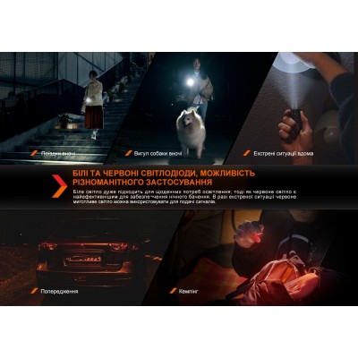 Фонарь наключительный Fenix E03R V2.0, синий