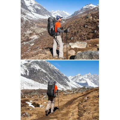 Рюкзак туристический Naturehike Rock NH19BP095, 60+5 л, черный