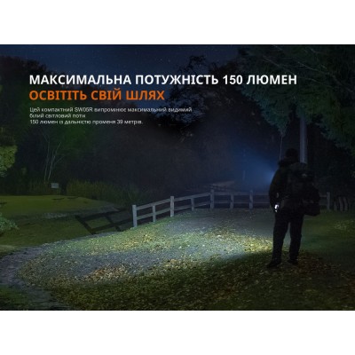 Фонарь ручной Fenix SW05R-UV LED черный